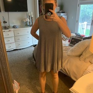 Black and white stripped dress